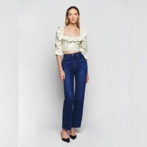 New Reformation edgewater linen top Sz6 MSRP: $168